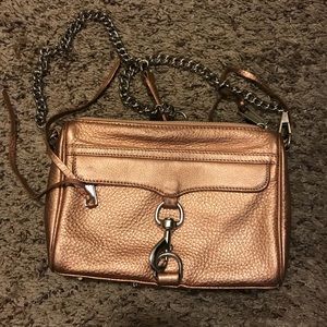 rebecca minkoff rose gold mini mac